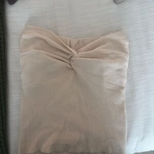 Beige Knotted Tube Top